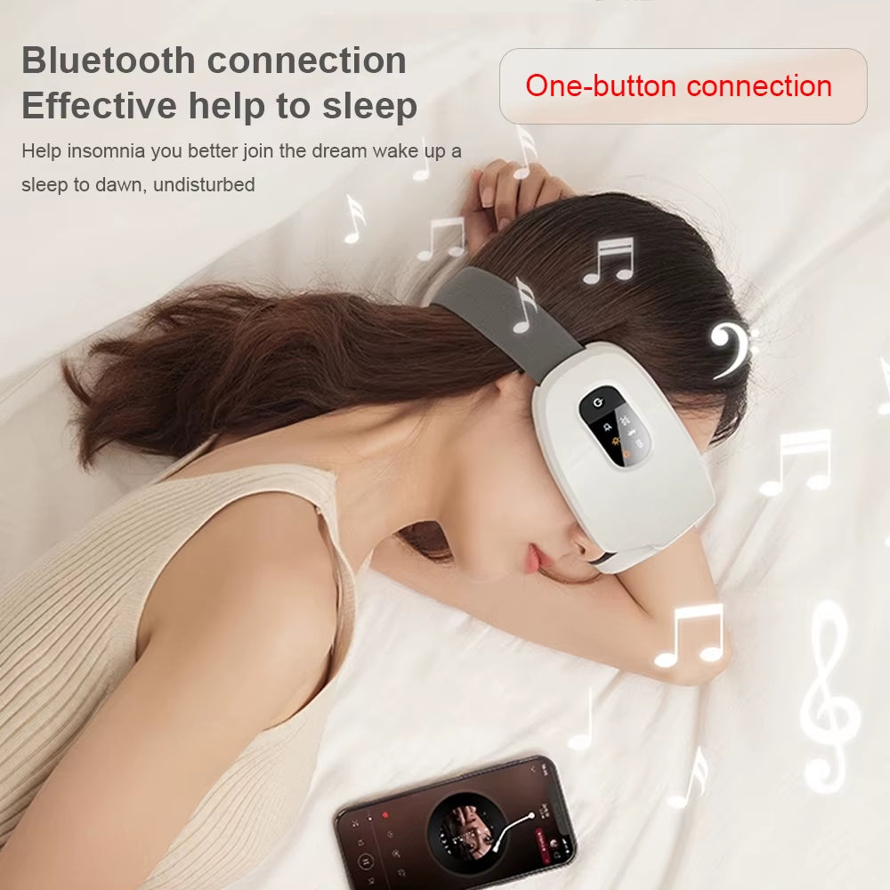 Appareil de massage des yeux Bluetooth Music Smart Care rechargeable avec chaleur